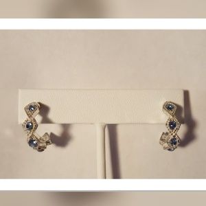 ••NEW•• Silvertone Blue Earrings